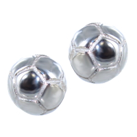 Boucles d'oreilles Argent Ballon de football - 7mm 