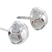 Boucles d'oreilles Argent Ballon de football - 5mm 