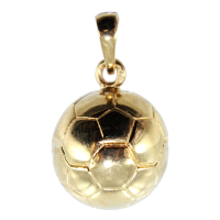 Pendentif Or Jaune Ballon de football - 15 mm 