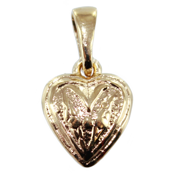 Pendentif Or Jaune Petit coeur gravé 