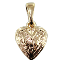 Pendentif Or Jaune Petit coeur gravé 