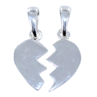 Pendentif Argent Coeur sécable 