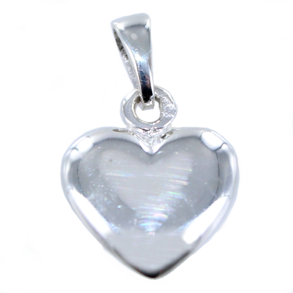 Pendentif Argent Coeur bombé 