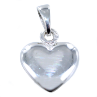 Pendentif Argent Coeur bombé 