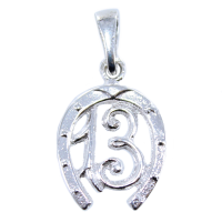 Pendentif Argent Chance du 13 en fer 