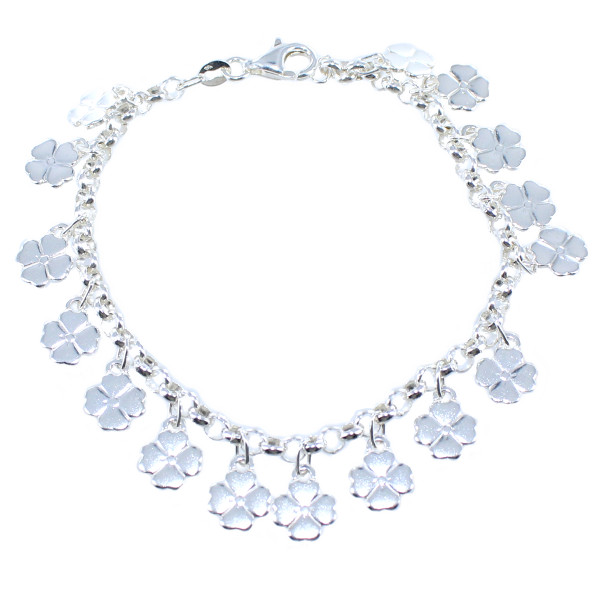 Bracelet Argent Trèfle charm's 