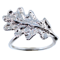 Bague Argent Feuille de chêne -Taille 3 