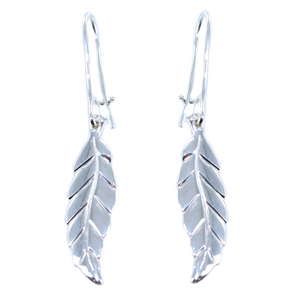 Boucles d'oreilles Argent Feuille 