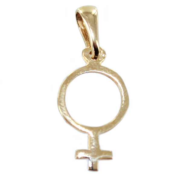Pendentif Or Jaune Symbole Femme - Taille 2 