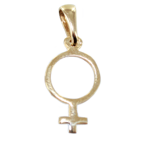 Pendentif Or Jaune Symbole Femme - Taille 2 