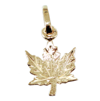 Pendentif Or Jaune Feuille d'érable 