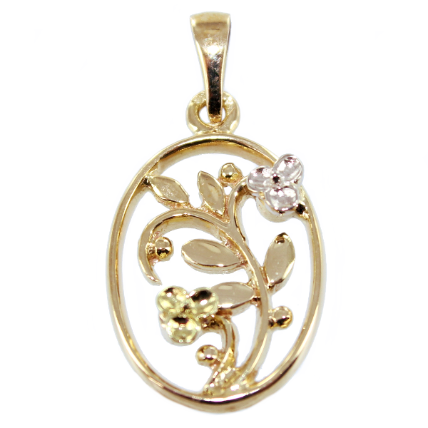 Pendentif Or Bicolore Roseraie 