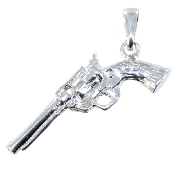 Pendentif Argent Revolver 