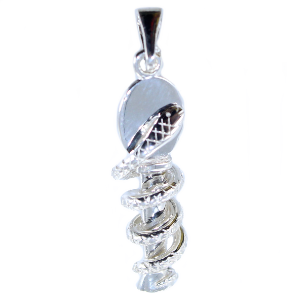 Pendentif Argent Caducée médecin - Taille 2 