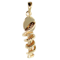 Pendentif Or Jaune Caducée médecin - Taille 2 