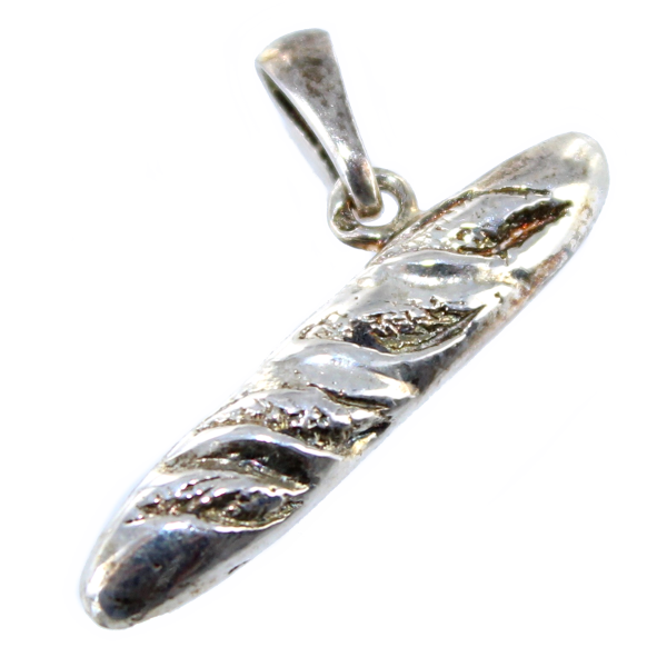 Pendentif Argent Baguette de pain 