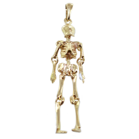 Pendentif Or Jaune Squelette articulé 