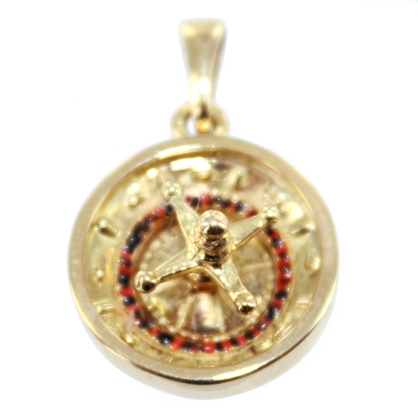 Pendentif Or Jaune Roulette 