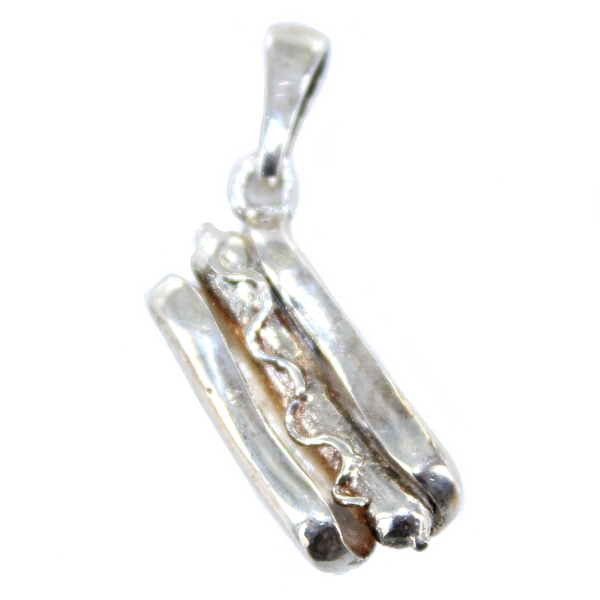 Pendentif Argent Hot Dog 