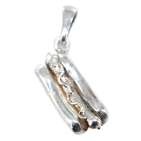 Pendentif Argent Hot Dog 