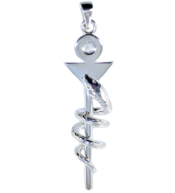 Pendentif Argent Caducée kinésithérapeute 