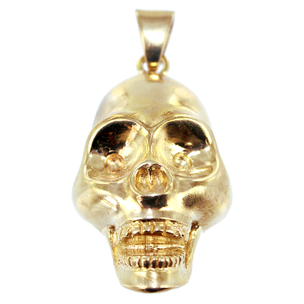 Pendentif Plaqué Or Tête de mort 