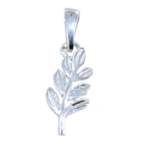 Pendentif Argent Feuille d'Acacia 