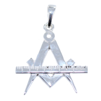 Pendentif Argent Equerre et compas - Taille 2 