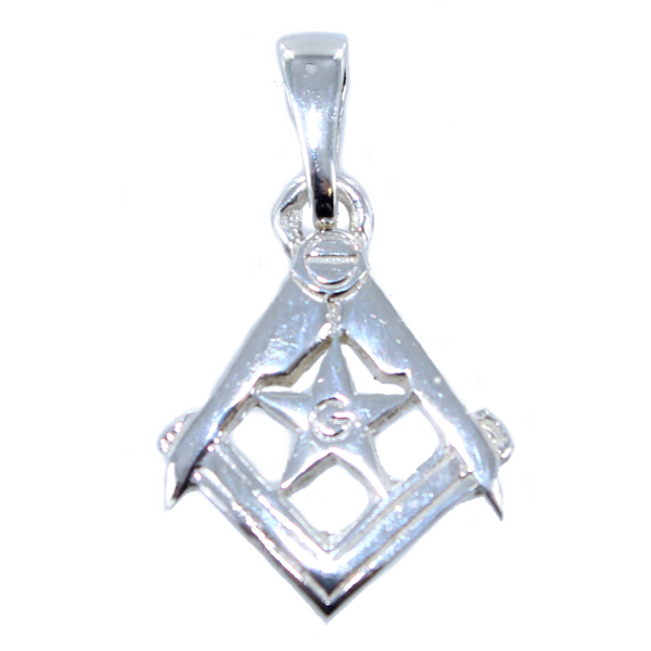 Pendentif Argent Equerre Compas Etoile 