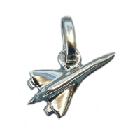 Pendentif Argent Avion Concorde - Taille 1 