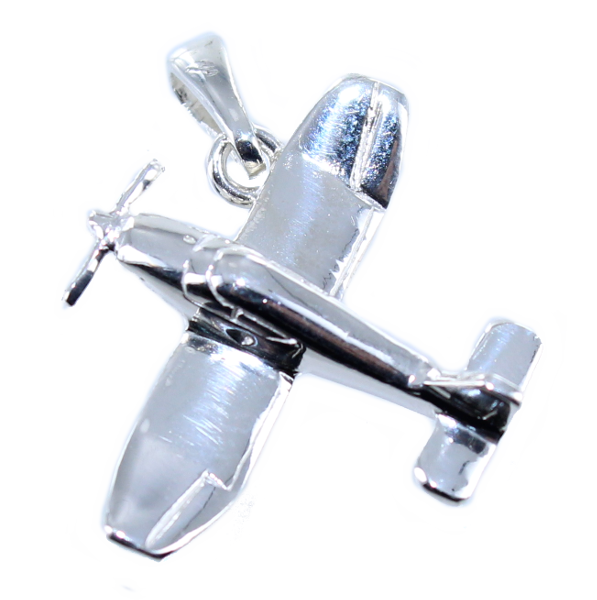 Pendentif Argent Avion à hélice de loisir 