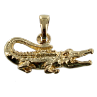 Pendentif Or Jaune Crocodile 