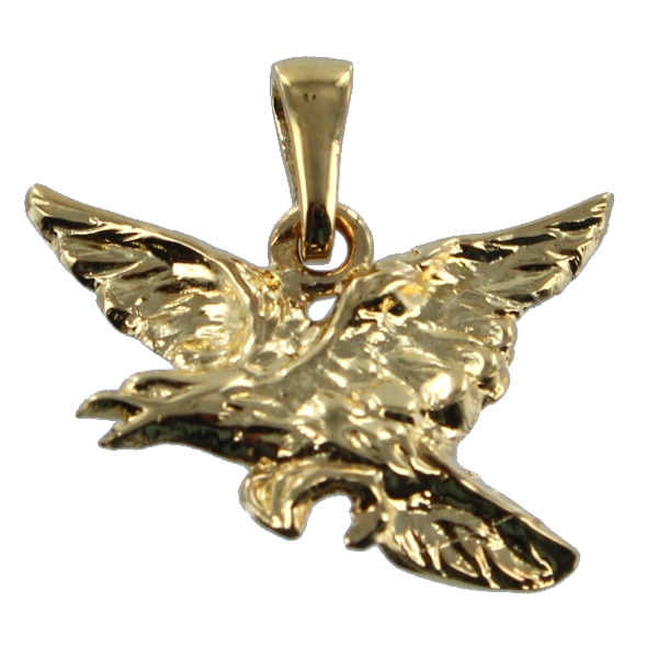 Pendentif Ancien Aigle Et Dauphin – Argent Sterling 925 – Vintage 1935-1950