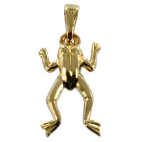 Pendentif Or Jaune Grenouille 