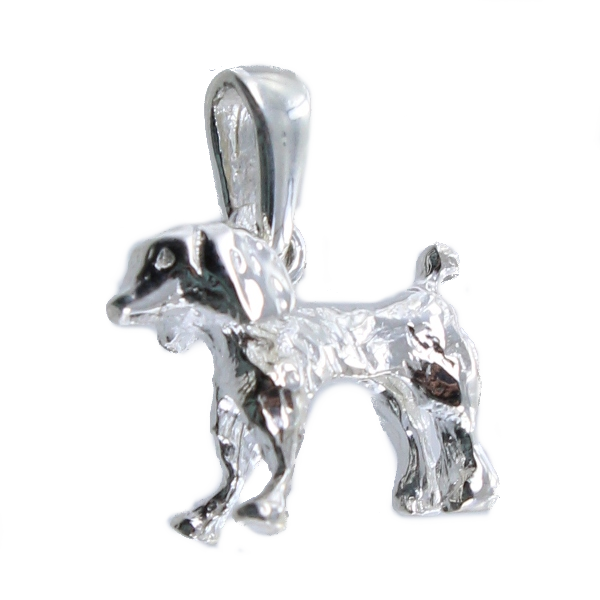 Pendentif Argent Chien Caniche - Taille 1 