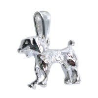 Pendentif Argent Chien Caniche - Taille 1 