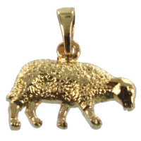 Pendentif Or Jaune Mouton plat 