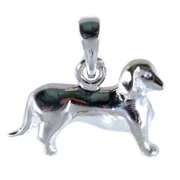 Pendentif Argent Chien Teckel 