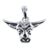 Pendentif Argent Taureau frondeur 