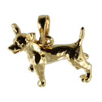 Pendentif Or Jaune Chihuahua 