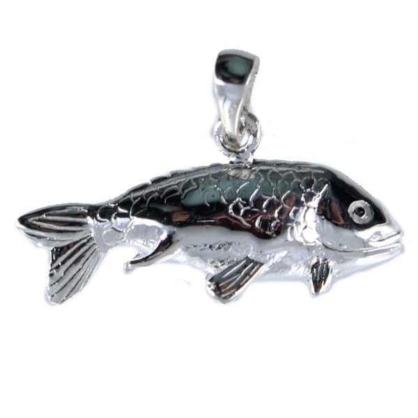 Pendentif Argent Poisson Carpe 