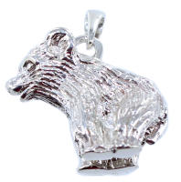 Pendentif Argent Ours brun 