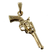 Pendentif Or Jaune Revolver 