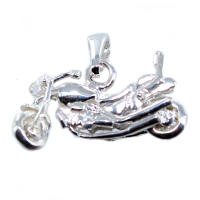 Pendentif Argent Moto 