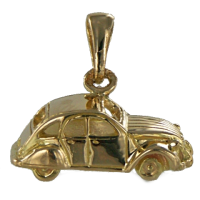 Pendentif Or Jaune Voiture Citroën 2CV - Volume 