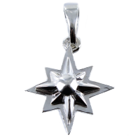 Pendentif Argent Rose des vents - Taille 2 