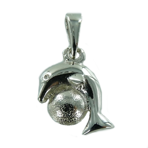 Pendentif Argent Dauphin avec ballon 