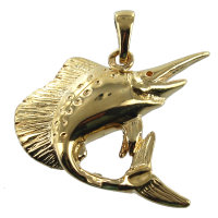 Pendentif Or Jaune Poisson Espadon 