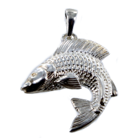 Pendentif Argent Poisson Perche 