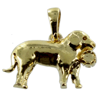 Pendentif Or Jaune Chien Saint Bernard - Taille 2 